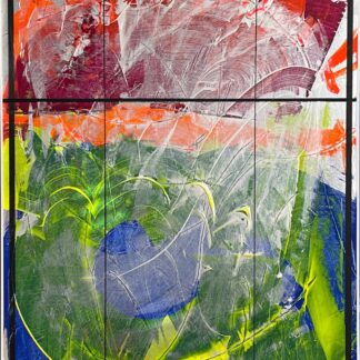Robert Singer, Morley, acrylic medium and metallic paint on canvas, 48x36”, 2021