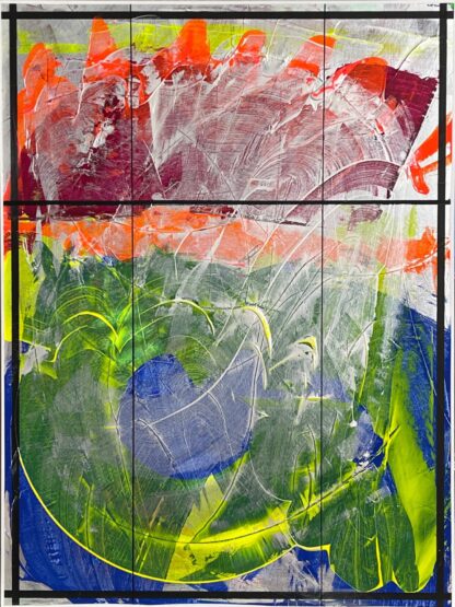 Robert Singer, Morley, acrylic medium and metallic paint on canvas, 48x36”, 2021