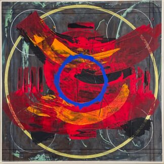 Robert Singer, Mt. Sinai, acrylic medium, metal oxide and oil on panel, 36x36”, 2021