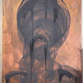 Robert Singer, Entartete, metallic paint and acrylic on canvas, 48x36”, 2021